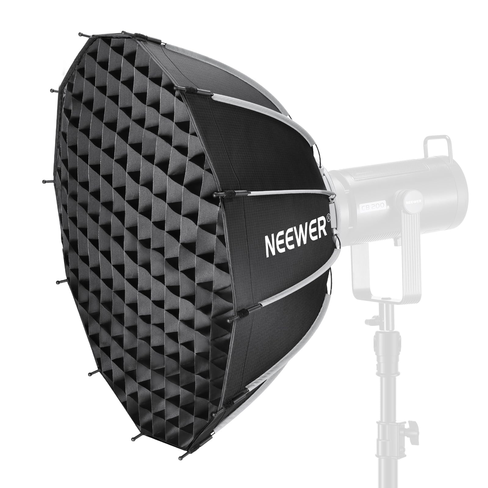 Photo 1 of NEEWER 65 cm Bowens Mount Parabolic Softbox Dodecagon, Quick Release Soft Box with Diffusers/Grid/Bag for Video Light Strobe CB60 CB200B MS60C MS150B S101 Vision 4 Q4 Compatible with Godox, NS6P