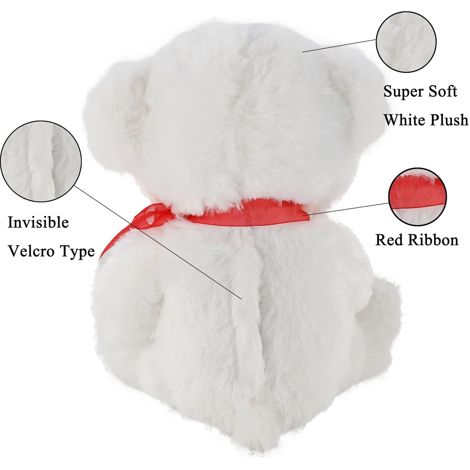 Wewill Marca LED luci in su Glow Adorable Animali ripieni Peluche Orsetto con un cuore dire Amore regali luminosi giocattolo per il giorno di San Valentino