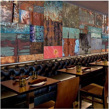 Amazon Lcymt 壁紙ヴィンテージウッドファイバー写真壁画レストランクラブktvバーインテリア壁紙 150x1cm 壁紙