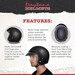 Daytona Helmets 3/4 Shell Open Face Motorcycle