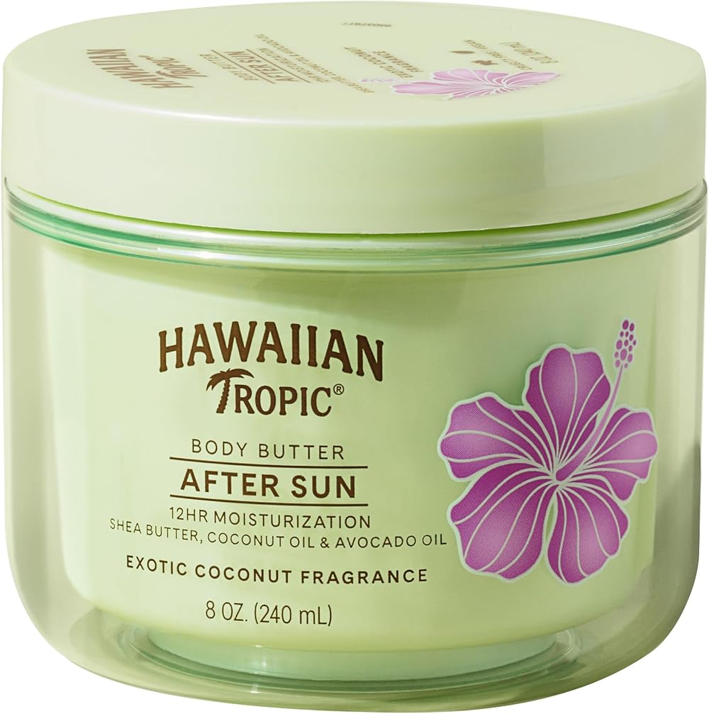Hawaiian Tropic After Sun Hydrating Body Butter Exotic Coconut 8oz Moisturizer