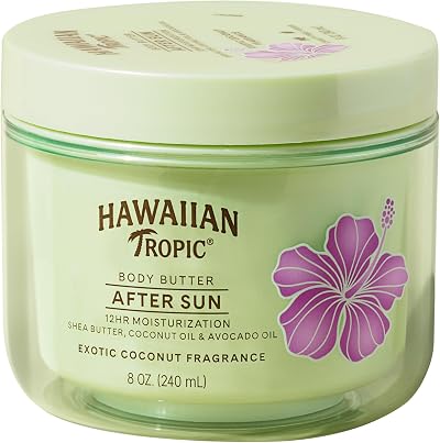 Hawaiian Tropic After Sun Hydrating Body Butter Exotic Coconut 8oz Moisturizer