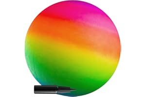 18 Inch Rubber Playground Balls for Kids - (Pack of 2) Jumbo Size Rainbow Inflatable Backyard Play Balls and Bouncing Kickbal