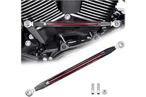 Unrestricted Walk Two-Tone Collection Shifter Linkage, Black & Red Anodized, Compatible with 86-up FL Softail and Touring