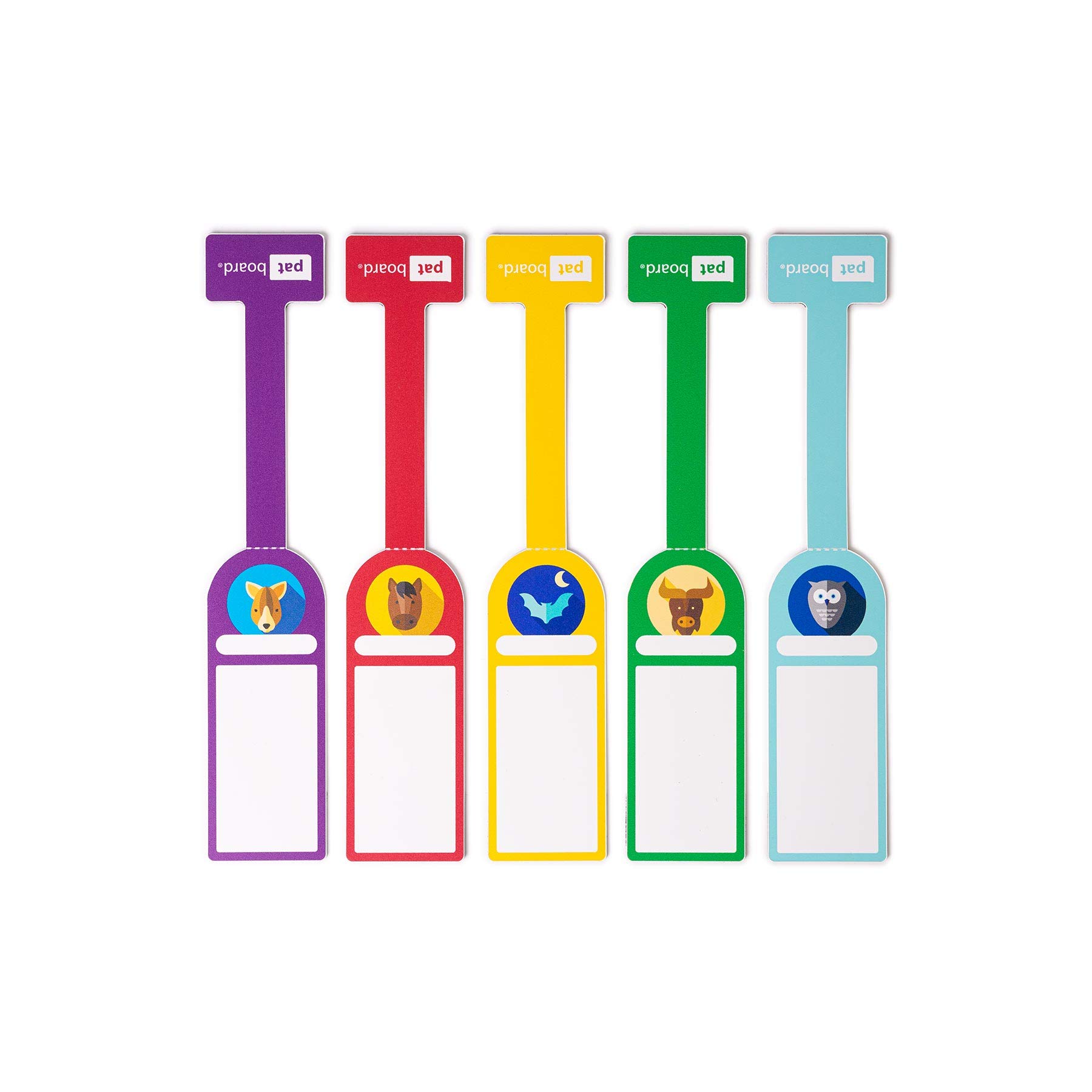 PATboard Animal Bookmarks - 5 Writable Magnetic Bookmarks for Adults & Kids - Wacky & Funny Book Marks - Great Gift for Book Lovers!