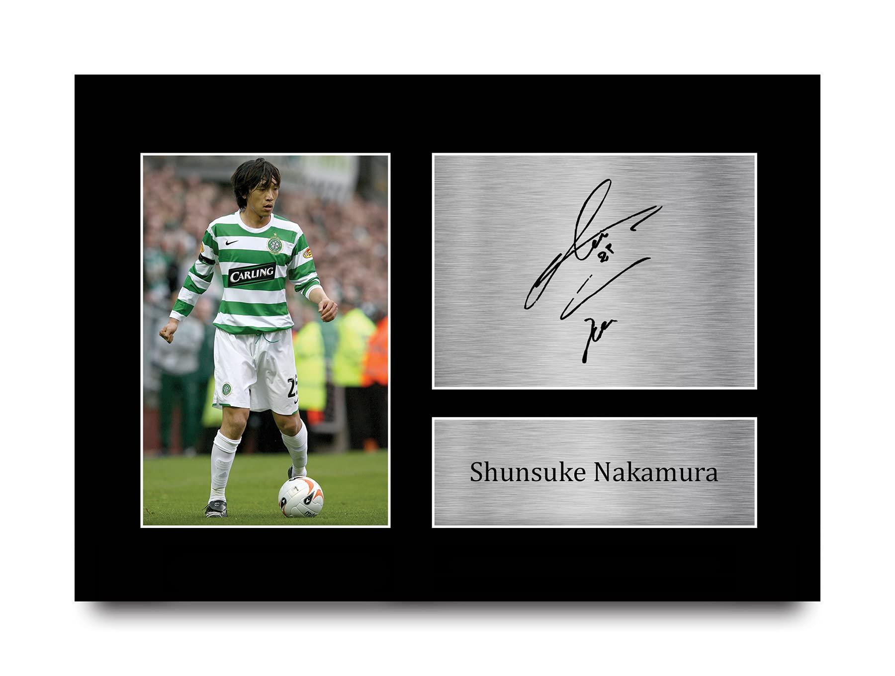 HWC Trading A4 Shunsuke Nakamura Celtic Japan Gifts Printed Signed Autograph Picture for Fans and Supporters - A4