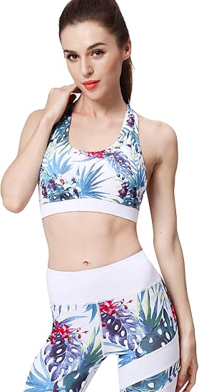 Amazon Bofeta スポーツブラ ナイトブラ ヨガウェア 花柄 フィットネスウェア 可愛い 耐震 オシャレ ランニングウェア フィット感 ノンワイヤー ヨガブラ スポブラ ランニングウエア ブラジャー ジム フィットネス フィットネス トレーニング スポーツブラ 通販
