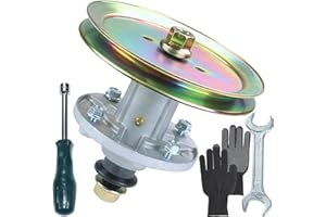 BOSFLAG Pre-Greased AUC15811 Spindle with GX20367 Pulley Replaces Spindle Assembly - AUC15811 Spindle GY21098 Spindle Assembly GY20454 GX20367 UC23728 for D125 D130 E100 Tractors