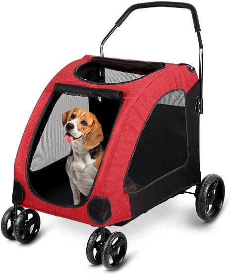 Amzdeal Hundewagen Hundebuggy Buggy Und Wagen Fur Hunde Katze