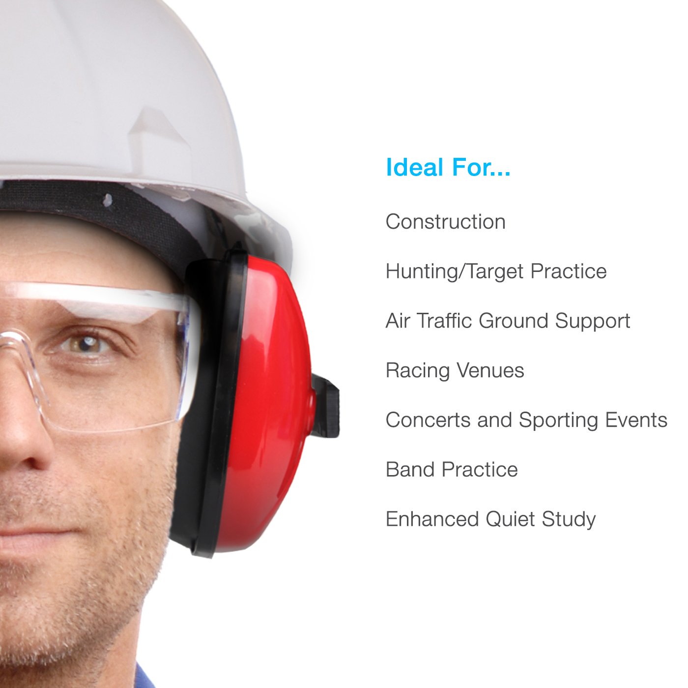 Cyber Acoustic Professional Safety Lightweight Ear Muffs for Hearing Protection and Noise Cyber Acoustic Professional Safety Lightweight Ear Muffs for Hearing Protection and Noise