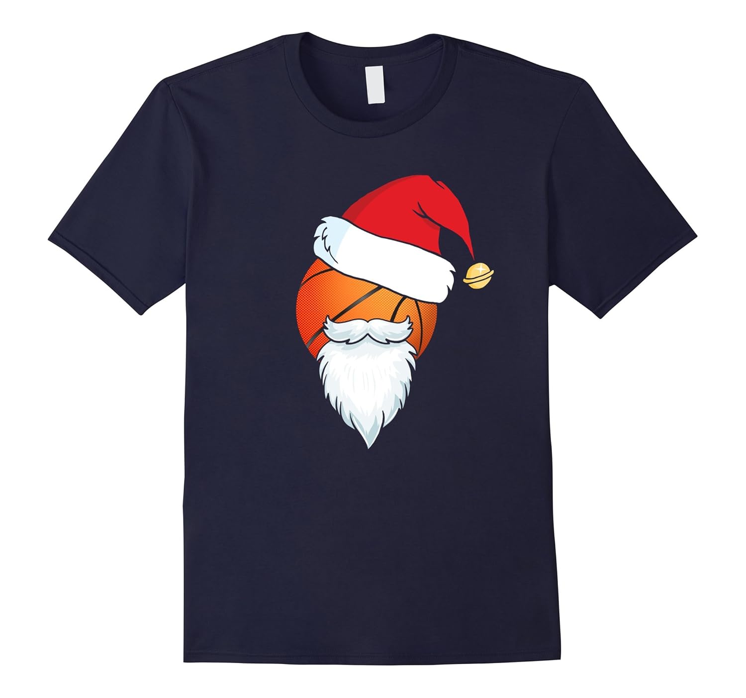 Cute Basketball Ball Santa Hat Christmas T-Shirt Xmas Gift-ANZ