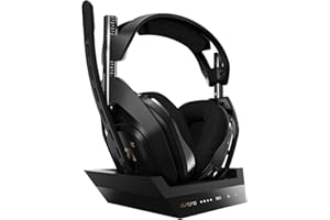 ASTRO Gaming A50 Wireless Headset + Base Station Gen 4 - Compatible with Xbox Series X|S, Xbox One, PC, Mac - Black/Gold