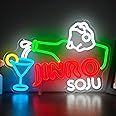 Jinro Soju Neon Sign for Wall Decor Dimmable Soju Led Sign Korean Jinro Frog Bar Neon Light Jinro Neon Sign for Bedroom For Home Bar Club Bistro Party Christmas Decor Business Store Bar