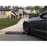 Curb Corrector Driveway Curb Ramp Set, Black - 3 Piece Expandable Rubber | Low profile car ramps eliminate scraping and damage on cars, trucks and RVs, heavy duty recycled rubber, expandable width