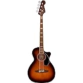 Fender Acoustic Bass Guitar, 4-String, Kingman V2 with Fishman Bass Acoustic Guitar Pickup with Tuner, Equalizer and Phase Control