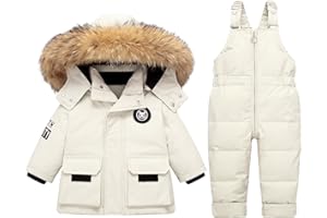 IBOBOOM Baby Snowsuit Toddler Girl Snow Suits Winter Coat Boy Clothes Jacket 1-5T Pants