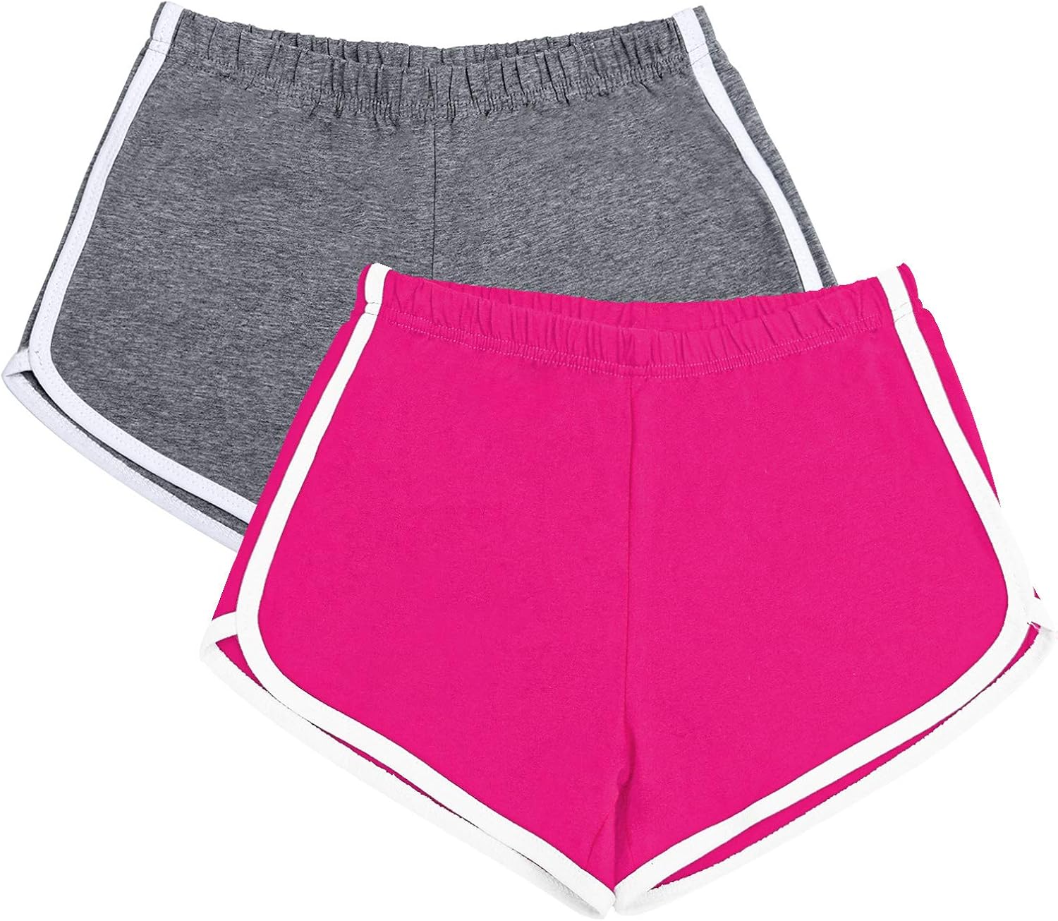 URATOT 2 Pack Cotton Sport Shorts Yoga Dance Short Pants Summer Athletic Shorts at  Women’s Clothing store