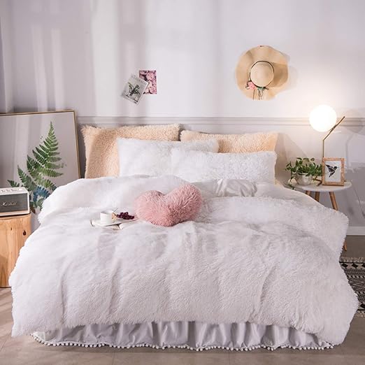Amazon Com Homedeluxe 4pcs Luxury Shaggy Plush Bedding Sets