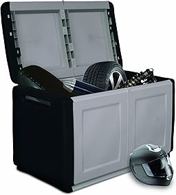 Saturnia 21030350 - Baúl Resina, Beige, 54.7 x 39.5 x 53.5 cm 