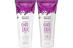 Not Your Mother's Curl Talk Frizz Control Sculpting Gel & Defining Cream (2-Pack) - 6 fl oz Each - Tames Hair Frizz & Maximizes Definition - For All Curly Hair Types