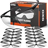OXG 12 Pack Safety Glasses, ANSI Z87.1 Impact Resistant Anti-Scratch Safety Goggles for Men Women Youth