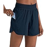 ZUTY 5" Athletic Running Shorts for Women with Zipper Pocket High Waisted Quick Dry Workout Gym Shorts with Liner