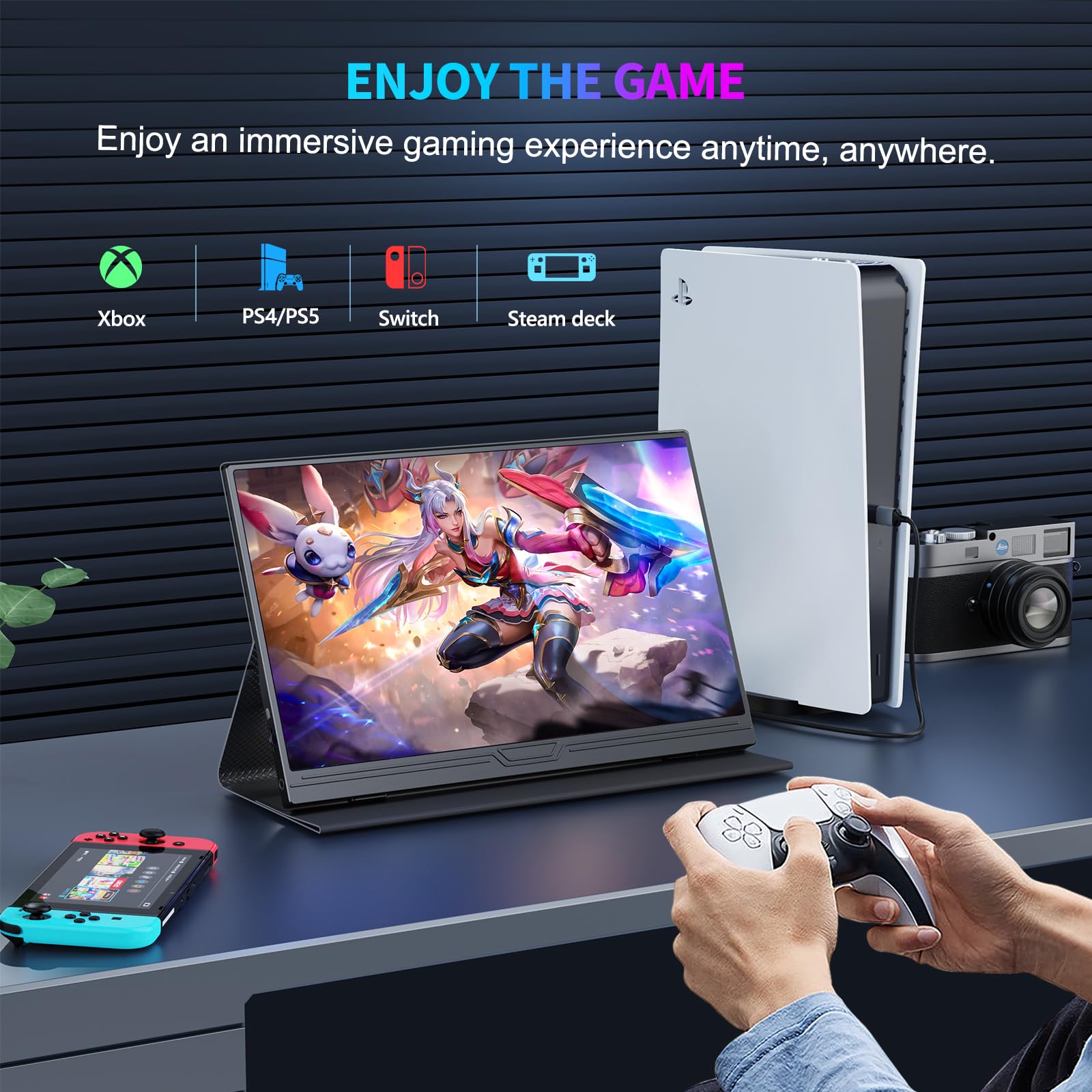 Coolhood Portable Monitor, 15.6 Inch 1080P Fhd Ips Second External Monitor With Usb-C Mini Hdmi Port, Second Screen Compatible With Pc, Laptop, Macbook, Gaming Device - View 6