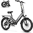 VEEFA F1 Electric Bike for Adults Peak 750W Motor E Bike with 48V Removable Battery, Folding Ebike 20MPH Max Speed& 60+ Miles Range, 5 Pedal-Assist Levels, UL 2849 Certified 7-Speed