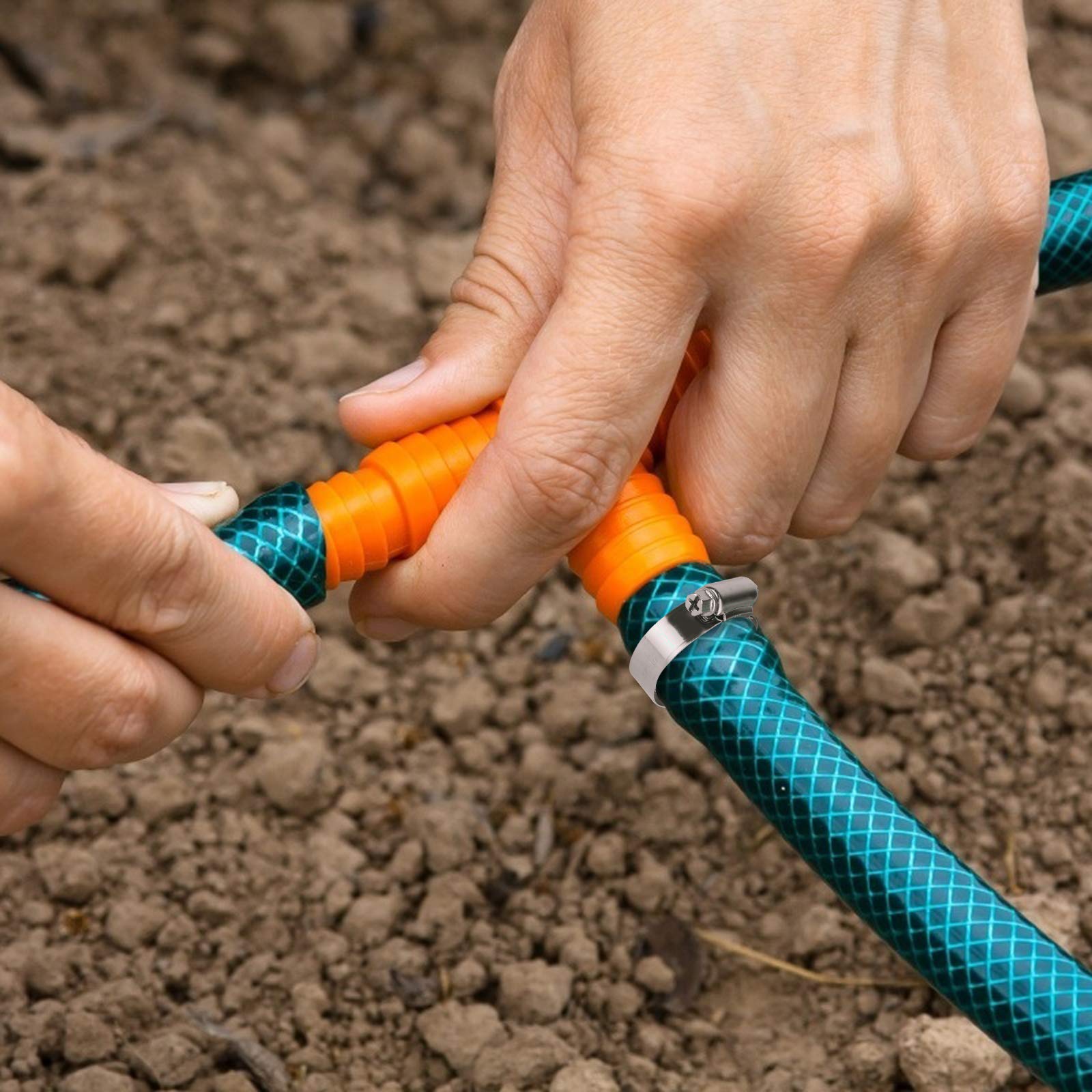 Matogle 24pcs Stainless Steel Hose Clips Adjustable Hose Clamps Jubilee Clip of Multi Size for Home Worm Drive Gear Gas Water Pipe Duct Tube with Screwdriver