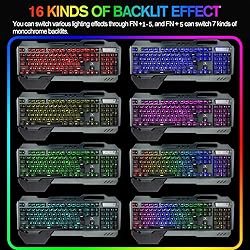 Wireless Gaming Keyboard Mouse Bluetooth Headset