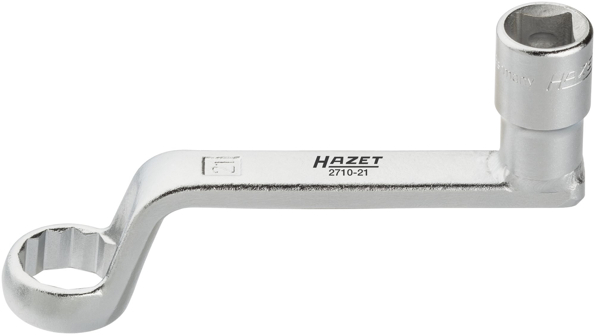 HAZET Fall Adjustment Special Tool (Square 12.5 mm (1/2 inch), External Double Hexagonal Profile 21 mm) 2710-21