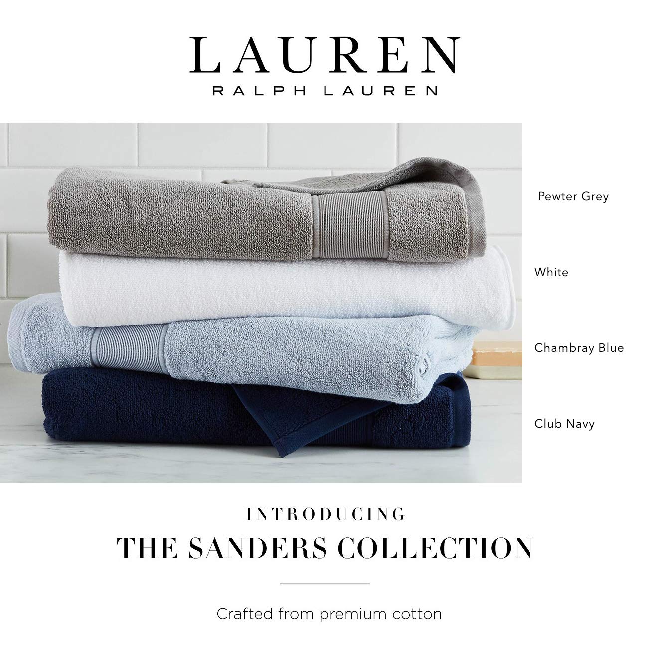 Mua Ralph Lauren Sanders Towel 6 Piece Set Chambray Blue 2 Bath