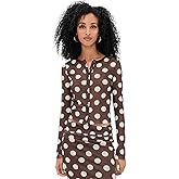 Bailey Rose Women's Chocolate Polka Dot Top