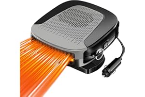 RAINYANUNITE Car Heater,Portable Car Heater Windshield Defogger Defroster 12 Volt Car Heater That Plugs into Cigarette Lighter 2 in 1 Heating Fan/Cooling Fan