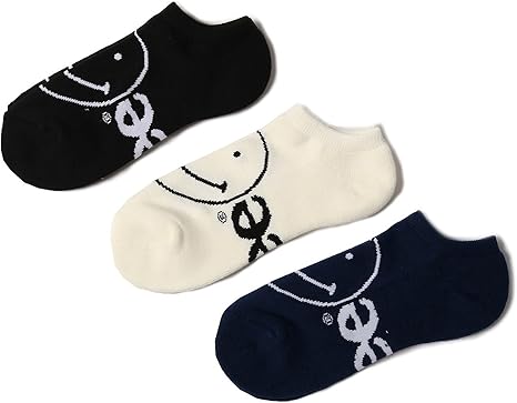 Amazon Lee リー スマイルモノトーンロゴ3ｐソックス メンズ スポーツソックス 通販
