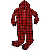 PRINCE OF SLEEP Hooded Jumpsuit Pajamas for Boys One Piece Winter PJs with Hood