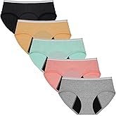 Musort Period Underwear for Teens Heavy Flow High Absorbency Girls Menstrual Panties Cotton Leakproof Protective Briefs