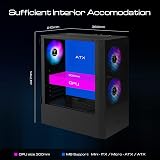 GAMDIAS TALOS E3 MESH ATX Mid-Tower Gaming Case Tempered Glass 3x 120mm ARGB view 3
