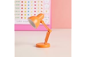 OMEET 2 Pack LED Mini Table Lamp Fold-able Night Reading Book Lamps for Home Room Computer Night Lights Eye Protections, for Night Study Travel Portable - LD02 Orange