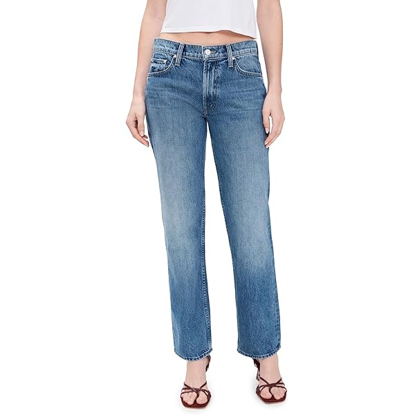 MOTHER Women's The Ditcher Zip Crop Jeans, Boogie Down, Blue