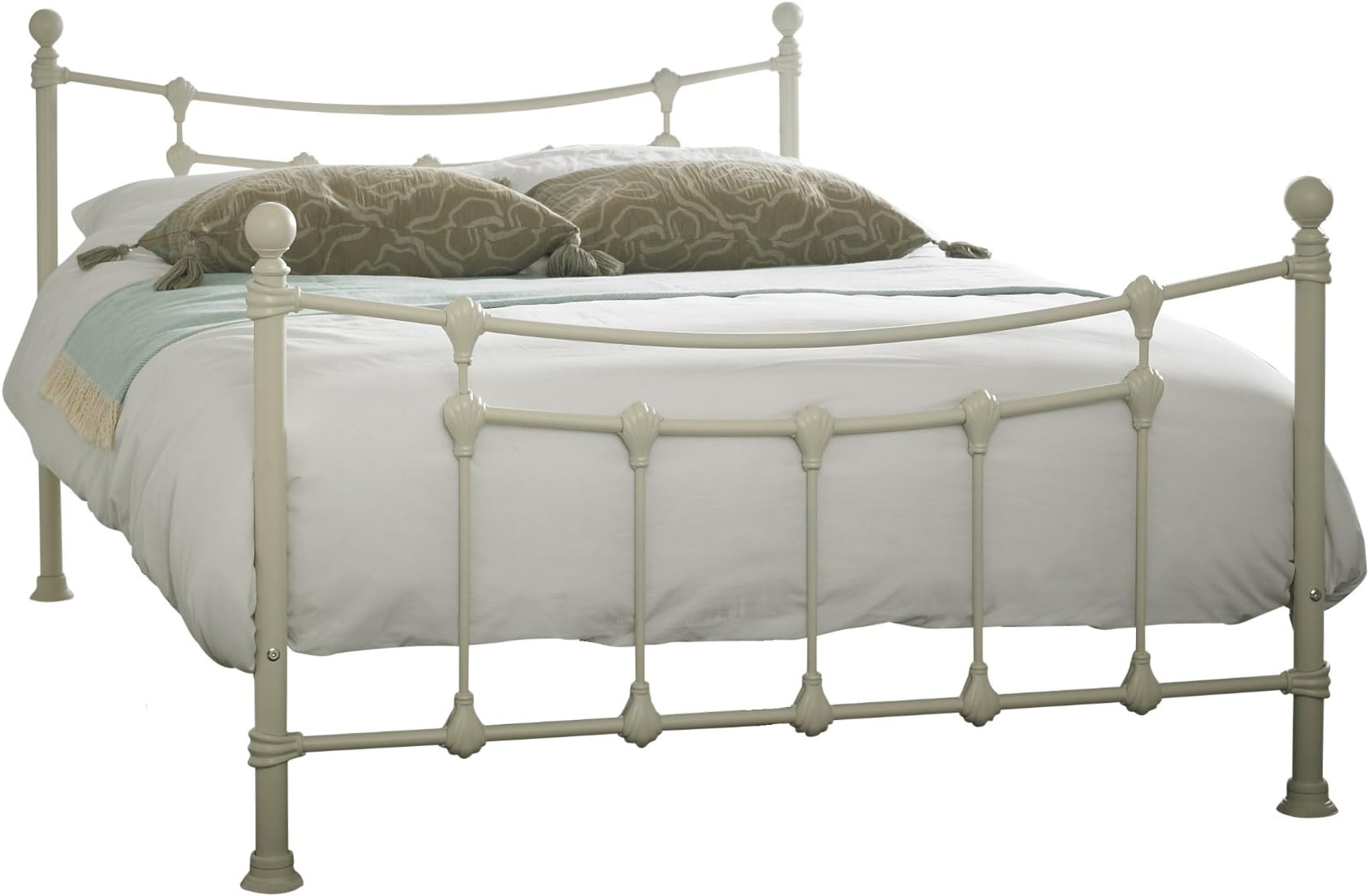 Chester Small Double 4ft Metal Bed Frame - Textured Cream