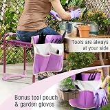 Colwelt Garden Kneeler and Seat Purple Upgraded with Tool Pouch view 7