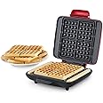 Dash Deluxe No-Drip Waffle Iron Maker Machine 1200W + Hash Browns, or Any Breakfast, Lunch, & Snacks with Easy Clean, Non-Sti