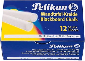 Pelikan 701359 Pelikan Tafelkreide Weiss 12 Stucke Amazon De Burobedarf Schreibwaren