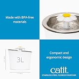 Catit Flower Stainless Steel Cat Water Fountain 3L with LED Nightlight view 5