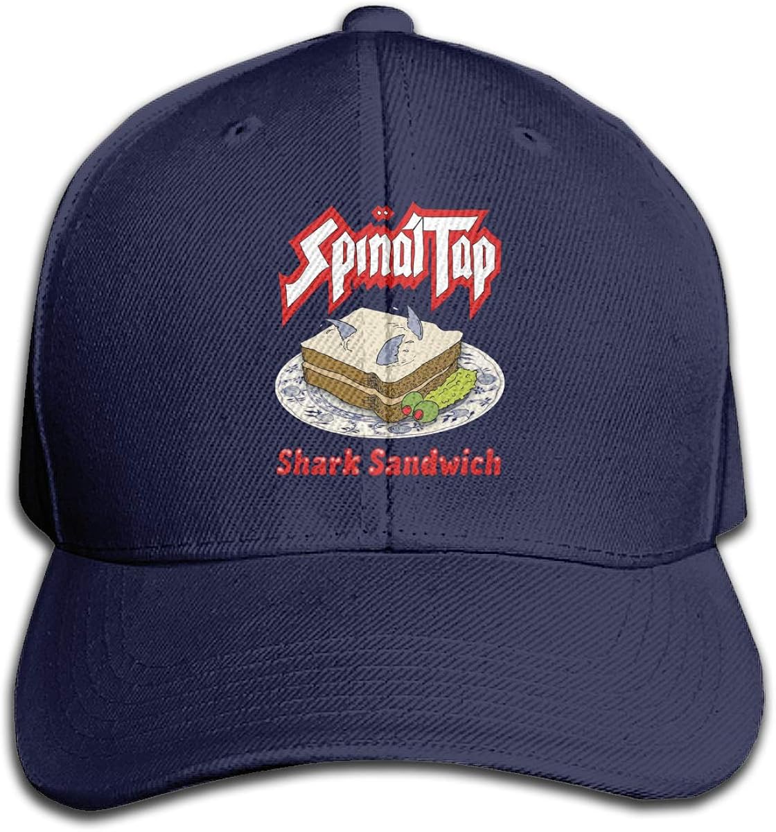 YOLO Spinal Tap Shark Sandwich Men Women Classic Adjustable Hats Black