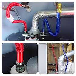 2 Pack, Hot & Cold Water Heater Hose 1" FIP x