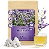 FullChea - Hyssop Tea Bags, 50 Count Caffeine-Free Herbal Tea Bags, Premium Hyssop, Support Digestion & Promote Relaxation