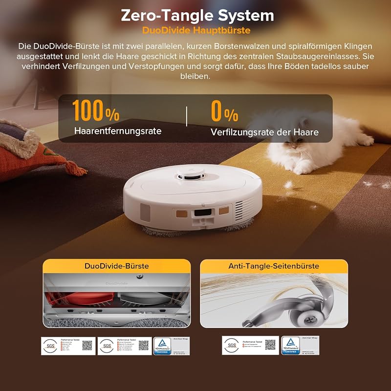 Qrevo S5V Saugroboter mit Wischfunktion&Hebarem Wischmopp