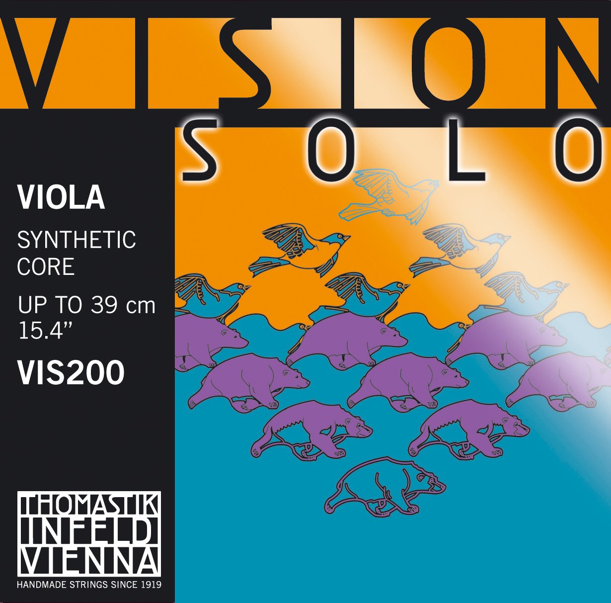 Thomastik Strings for Viola Vision Solo Synthetic Core Set 4/4 Medium